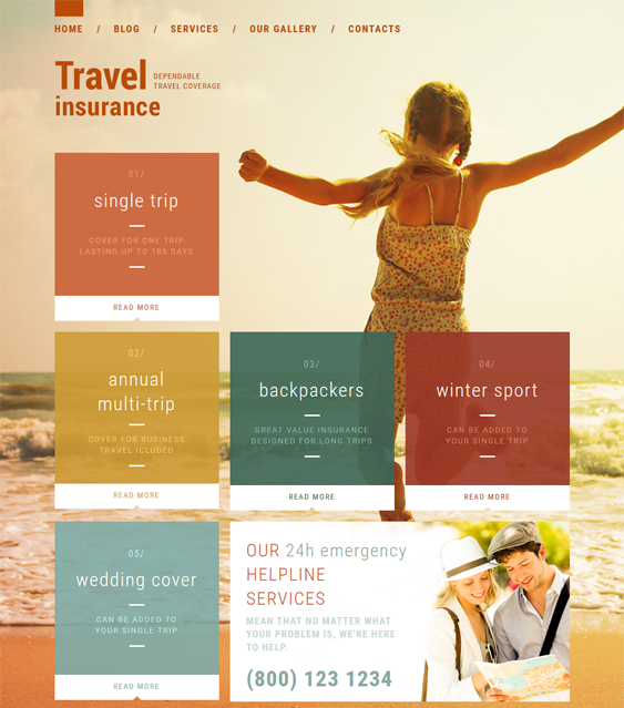 vacation insurance wordpress themes