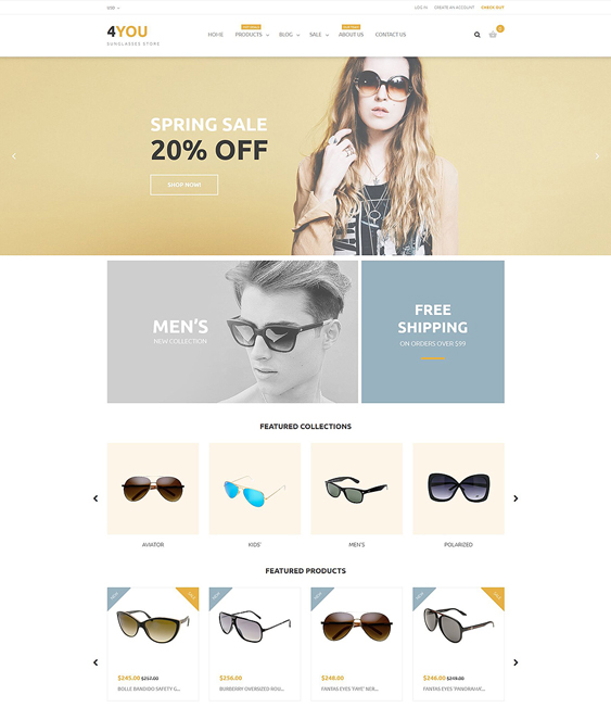 4you cool sunglasses eyewear shopify themes
