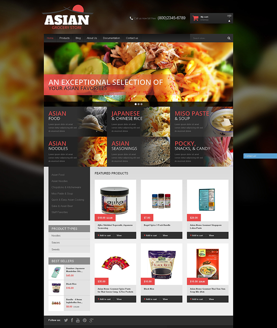 asian food drink shopify themes