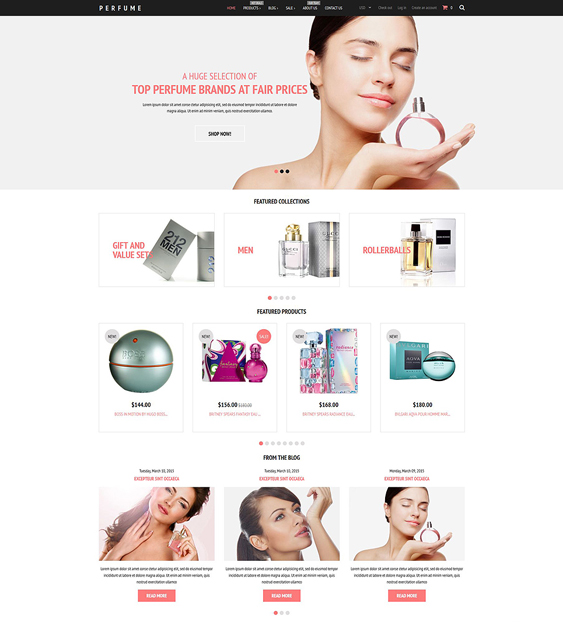 fragrance cosmetics beauty products shopify themes