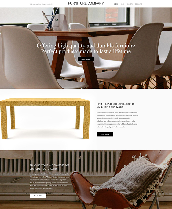 wordpress furniture themes company