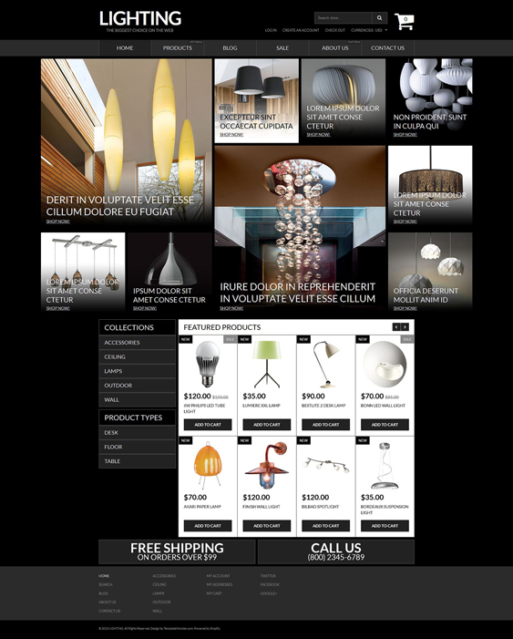 lighting home decor interior design shopify themes