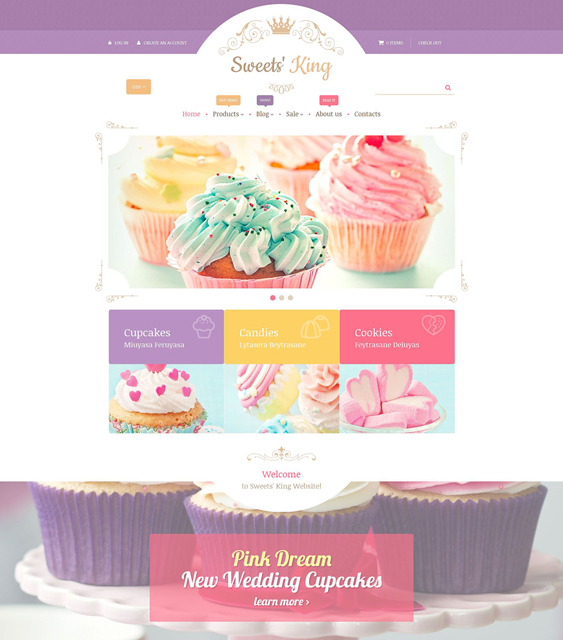 sweets food drink shopify themes