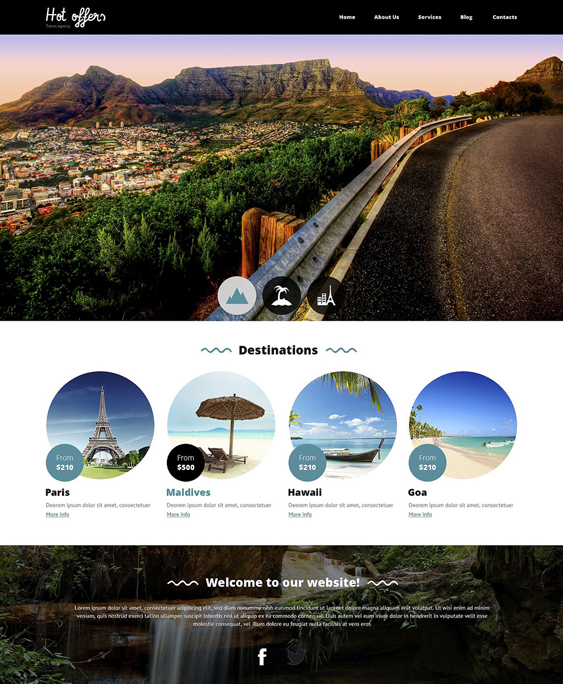 travel drupal themes agency responsive