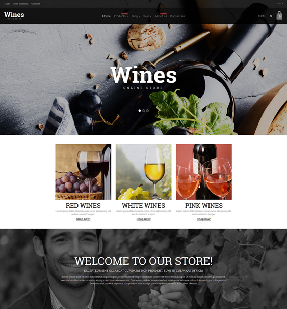 wine food drink shopify themes