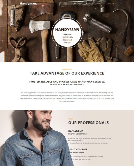 handyman construction wordpress contractors themes