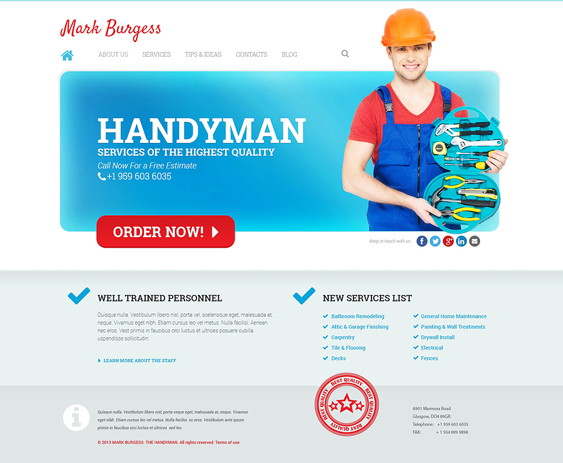 maintenance handyman wordpress themes