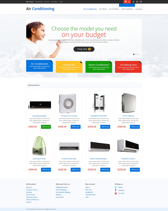 air conditioner hardware home improvement magento themes