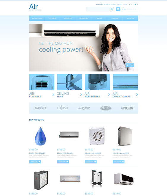 air conditioners hardware home improvement magento themes