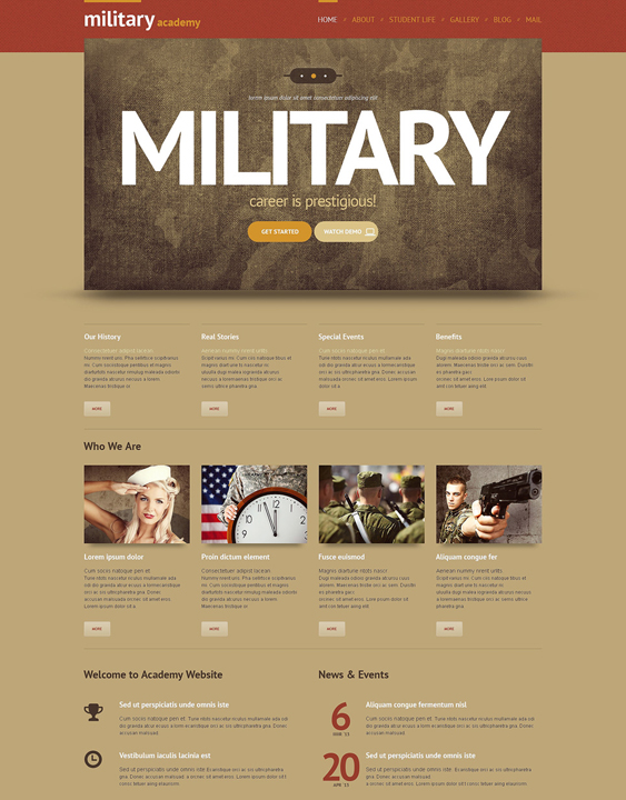 army military wordpress themes 2