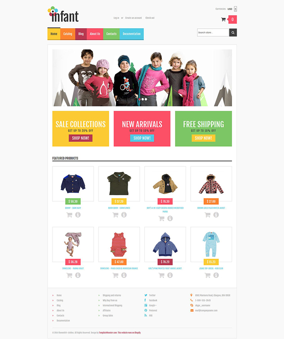 baby clothing shopify themes
