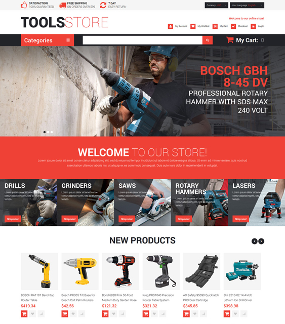 contractor hardware home improvement magento themes