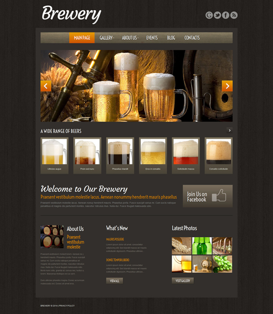 craft beer brewery wordpress themes