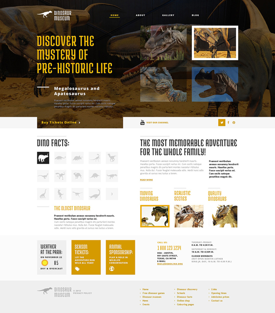 discovering museum wordpress themes