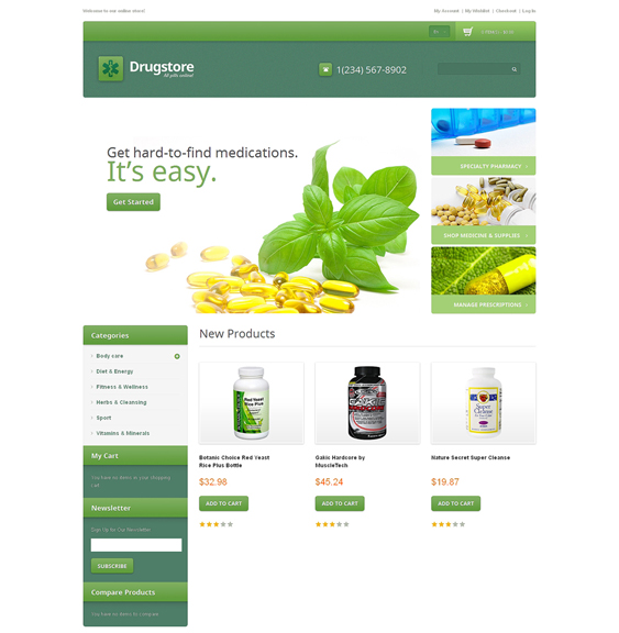 drug store4 medical magento themes