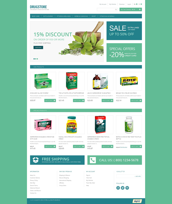 drug store5 medical magento themes
