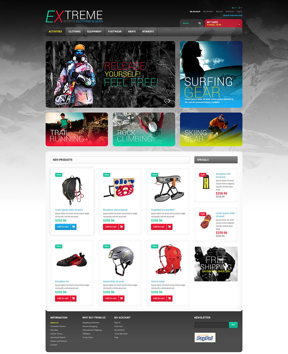 effective sports fitness magento themes