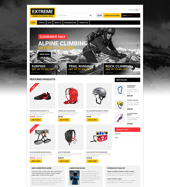 extreme sports shopify themes
