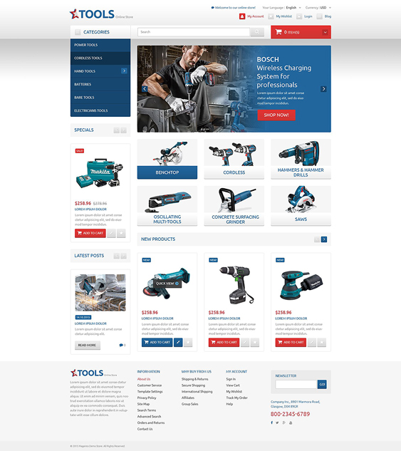 functional hardware home improvement magento themes