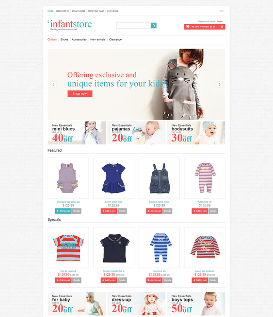 infant1 kids opencart themes