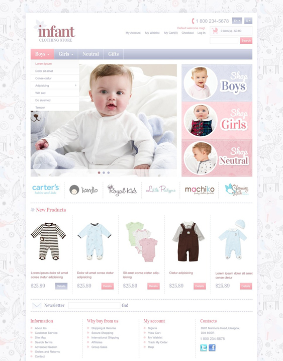 infant1 kids magento themes