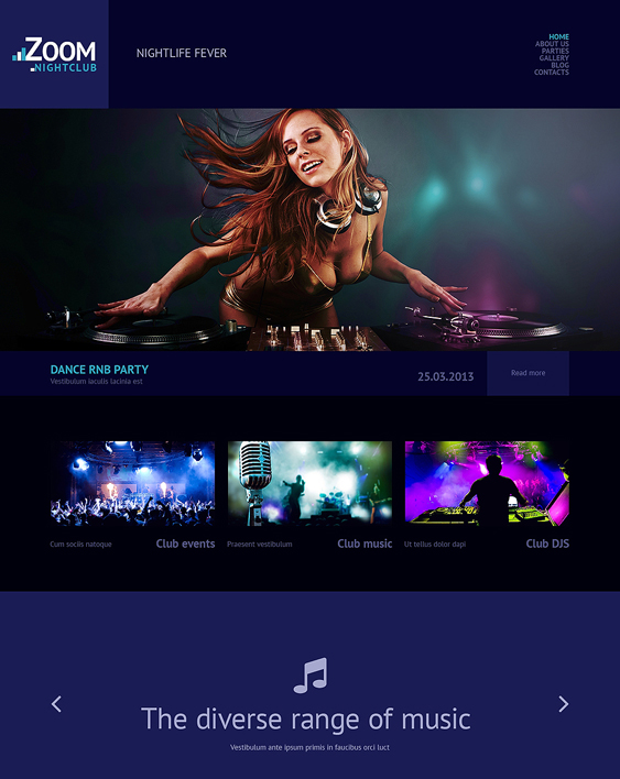 night wordpress themes for clubs 4