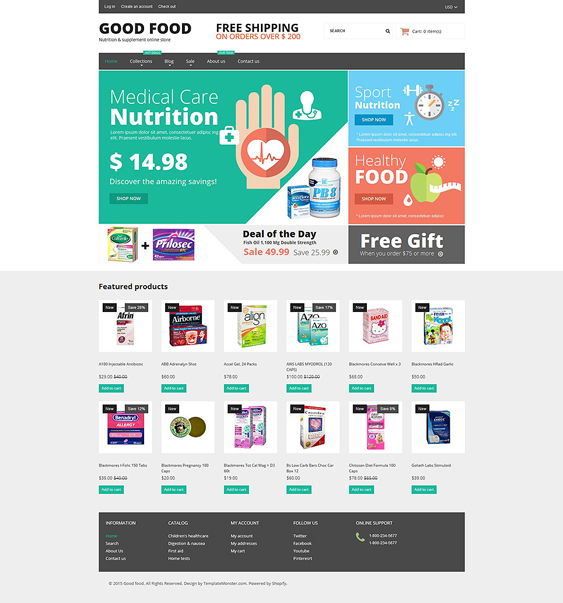 nutrition medical shopify themes