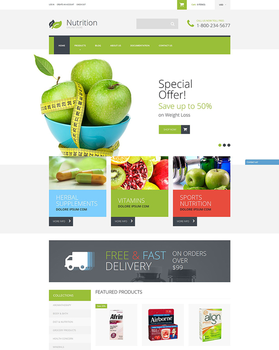 nutrition medical shopify themes 1