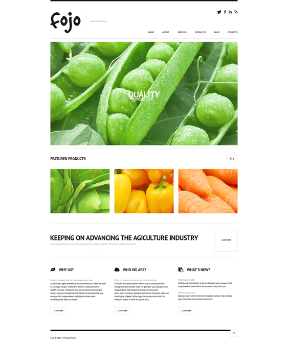 organic farm agriculture wordpress themes