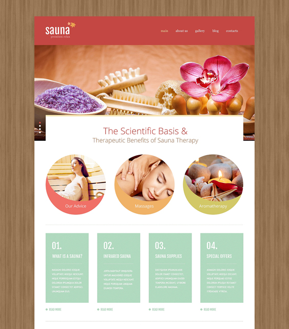 sauna beauty salon spa joomla templates