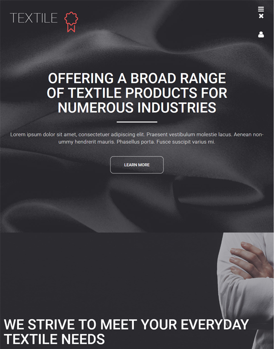 textile industrial wordpress themes
