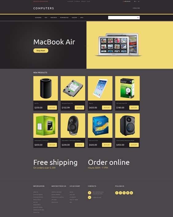 computer magento themes electronic stores