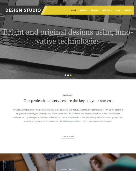 design studio parallax wordpress themes