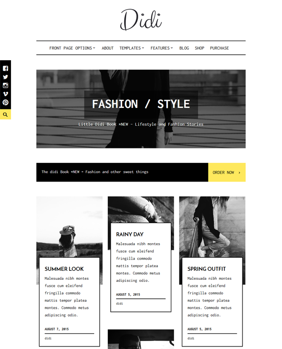 didi fashion blog wordpress themes