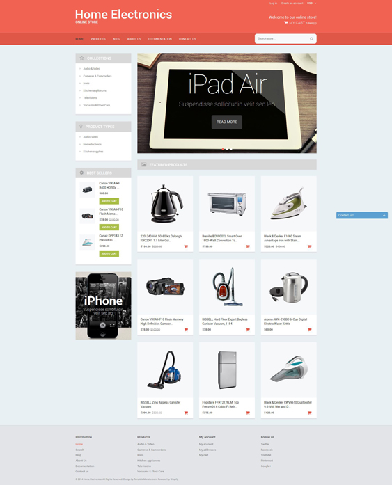 home office electronics shopify themes