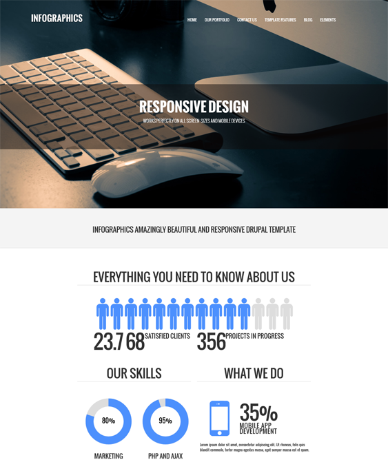 infographics clean drupal themes