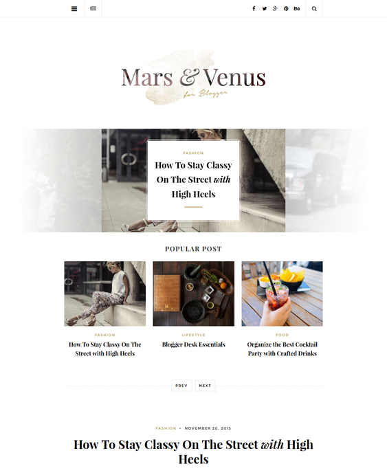 mars fashion blog wordpress themes