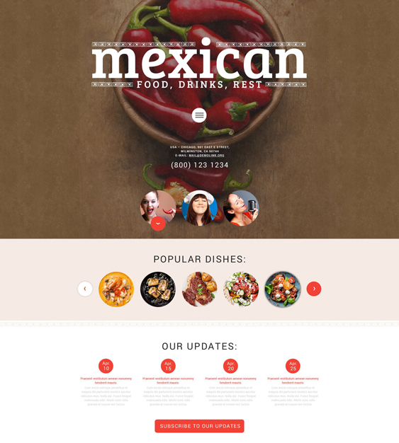 mexican restaurant wordpress themes