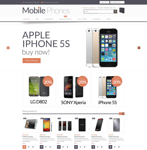 mobile magento themes electronic stores 1