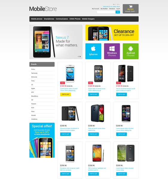 mobile magento themes electronic stores 2