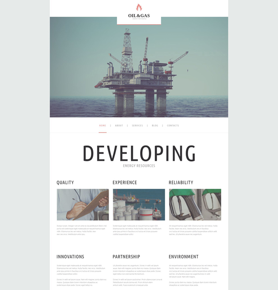 oil industrial wordpress themes