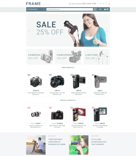 recording magento themes electronic stores