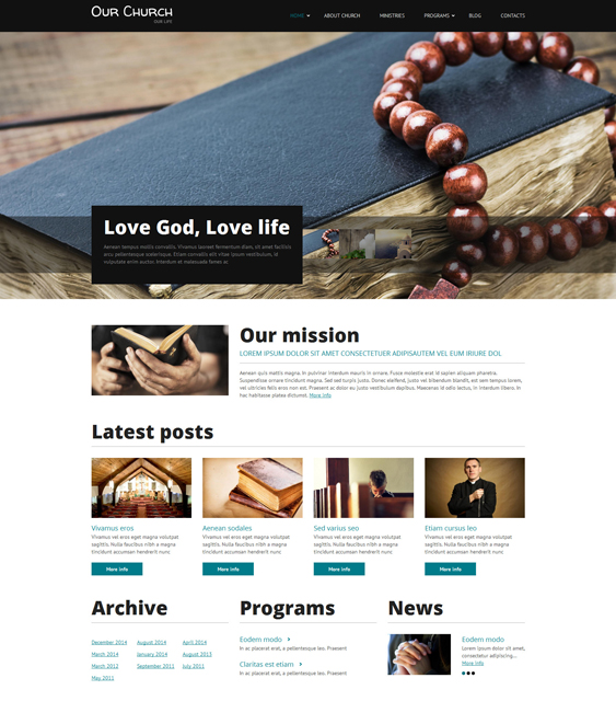 religious clean drupal themes