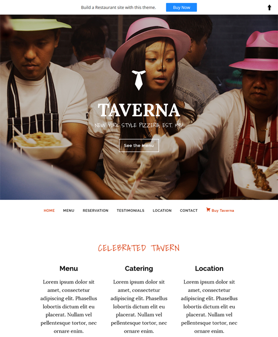 taverna restaurant wordpress themes