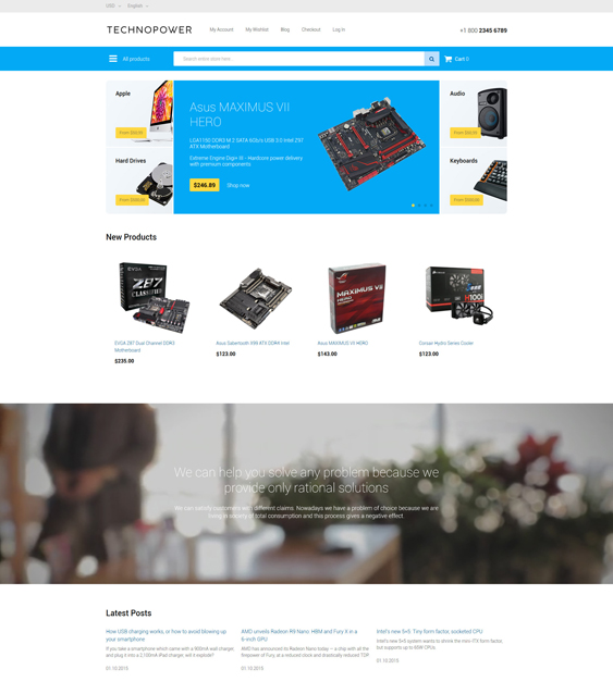 techno power magento themes electronic stores