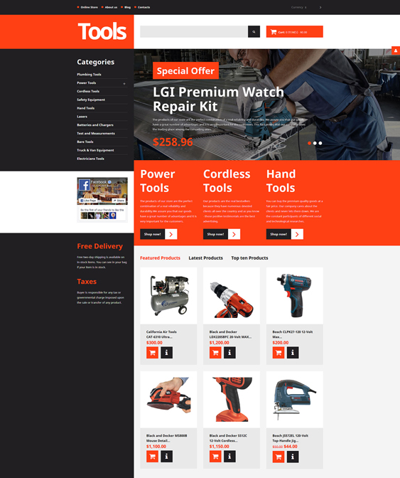 Responsive Shopify Themes For Mobile-friendly Online Tool And Hardware Stores