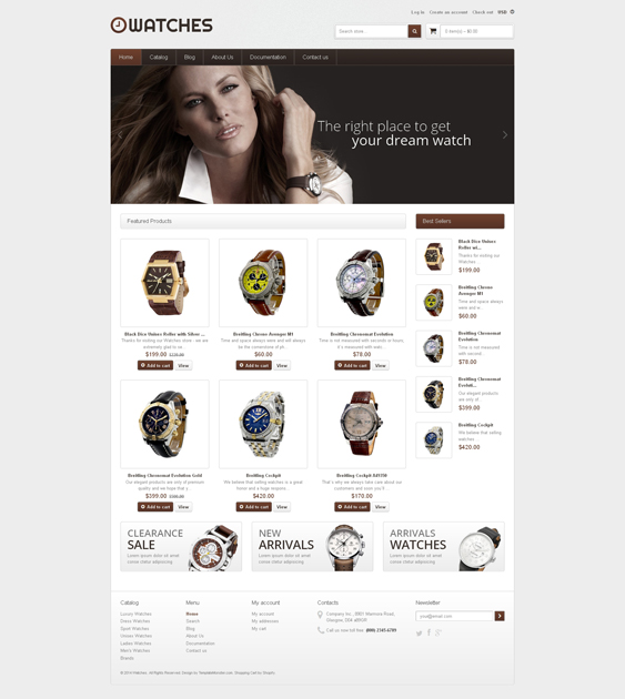 watches watch jewelry shopify themes
