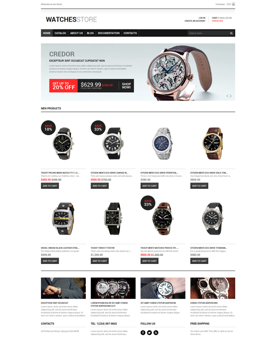 watches best minimal shopify themes 1