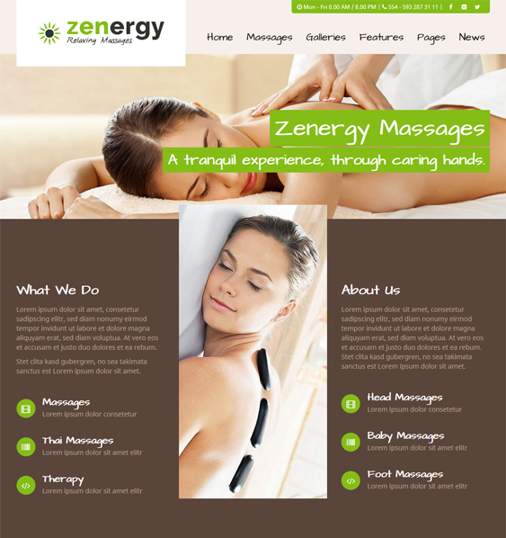 zenergy spa beauty salon wordpress themes