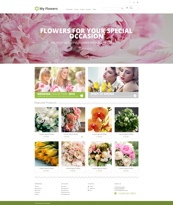 bouquet florist prestashop themes